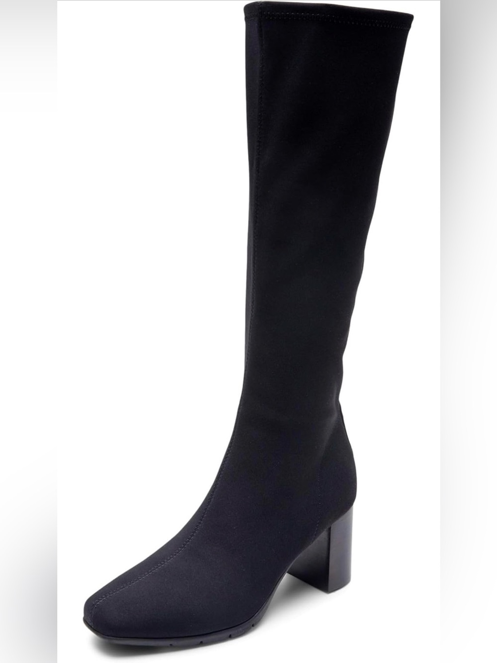 ♥️♥️ Aerosoles Micah Black Fabric knee High Boots - Square Toe Block Heel